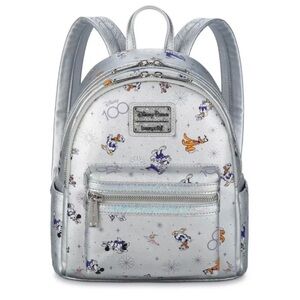 Disney 100th Anniversary‎ Platinum Mickey & Friends Mini Backpack NEW